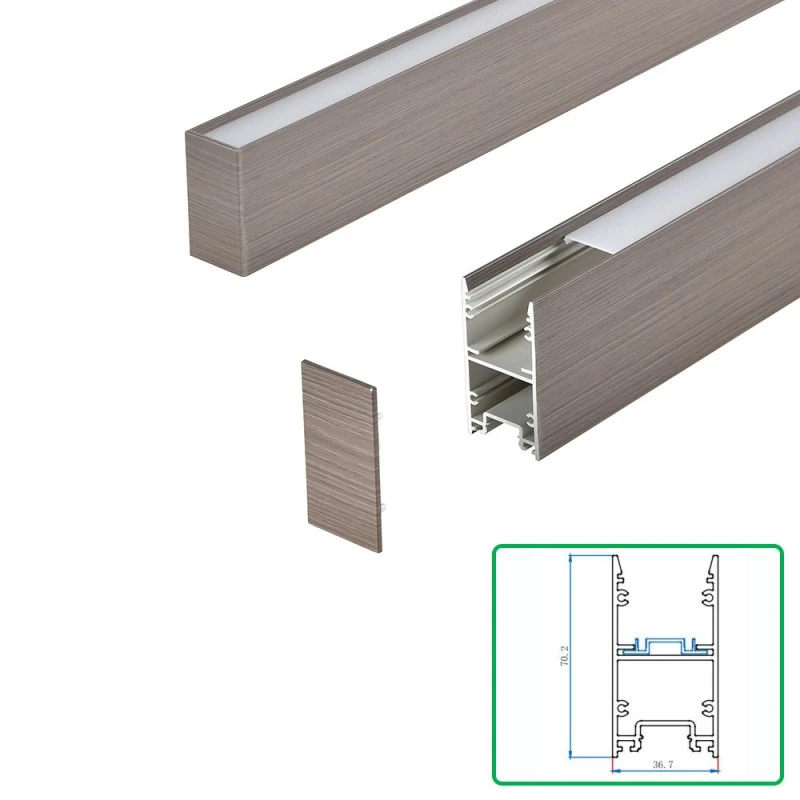 Kit de caixa de luz extrudada para escritório