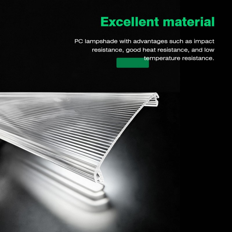 Abajur extrudado transparente de policarbonato