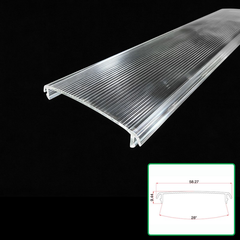 Abajur extrudado transparente de policarbonato